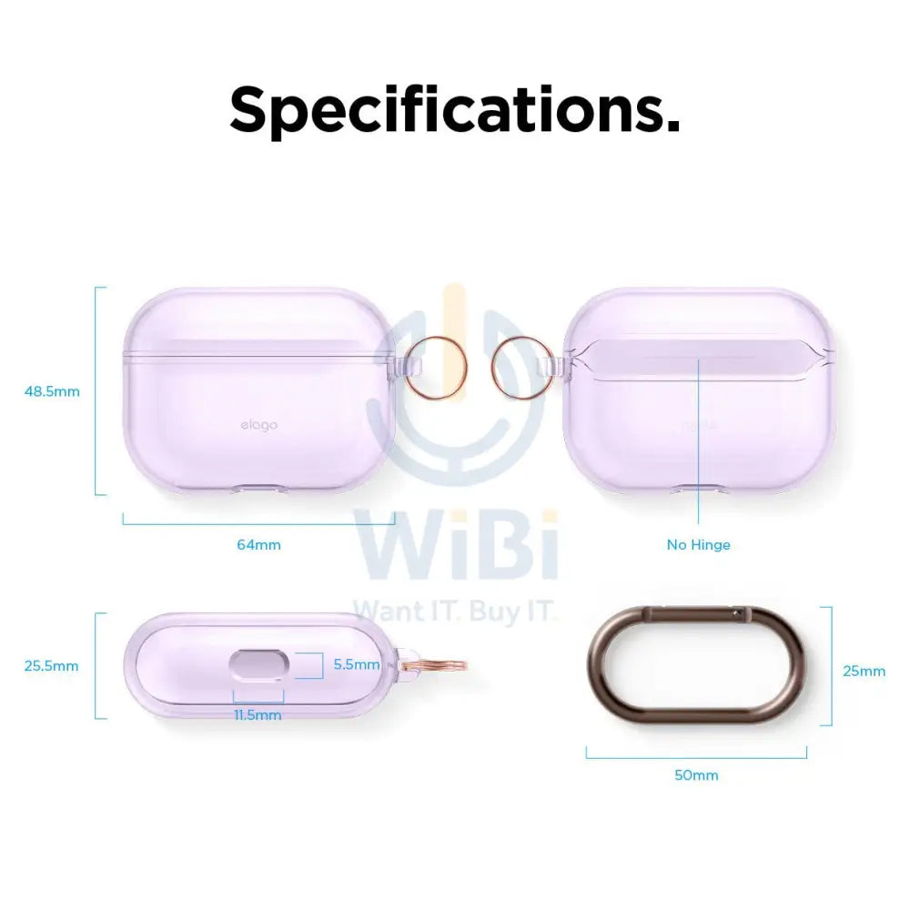 إلاجو ايربودز برو شفاف حافظة  لافندر اكسسوارات  هواتف  تابلت  هواتف
