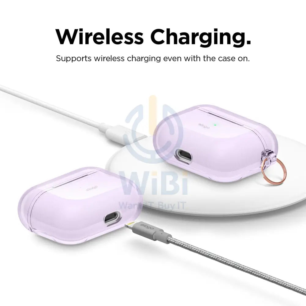 إلاجو ايربودز برو شفاف حافظة  لافندر اكسسوارات  هواتف  تابلت  هواتف