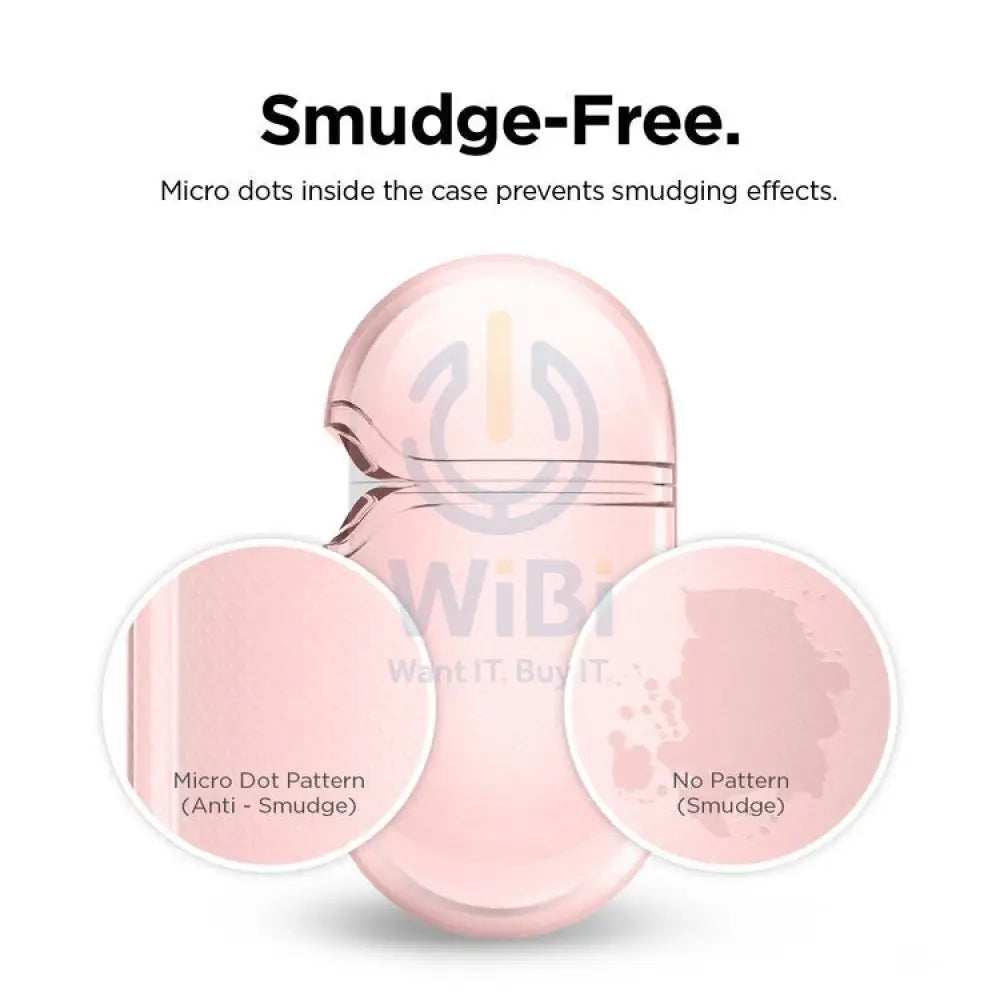 إلاجو ايربودز برو شفاف حافظة  اللون الوردي  جميلاكسسوارات  هواتف  تابلت  هواتف