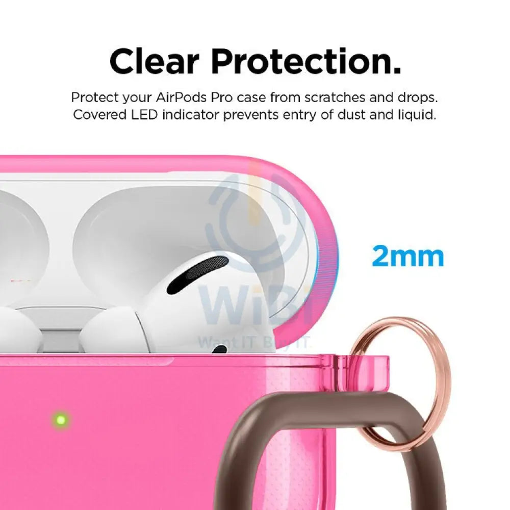 إلاجو ايربودز برو شفاف حافظة  Neon Hotpink اكسسوارات  هواتف  تابلت  هواتف
