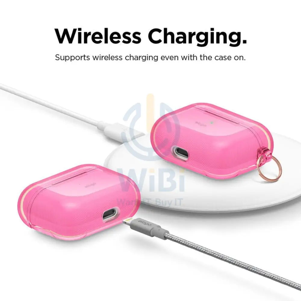 إلاجو ايربودز برو شفاف حافظة  Neon Hotpink اكسسوارات  هواتف  تابلت  هواتف