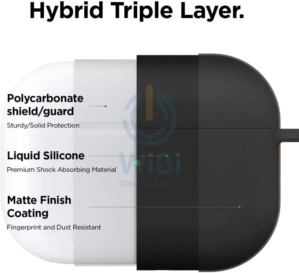 Elago AirPods Pro Liquid Hybrid Hang Case - Black Accessories > Mobiles & Tablets