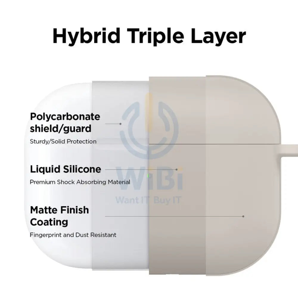 Elago AirPods Pro Liquid Hybrid Hang Case - Stone Accessories > Mobiles & Tablets