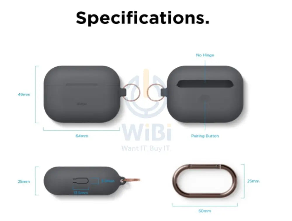 Elago AirPods Pro Original Hang Case - Dark Gray Accessories > Audio > Headphones