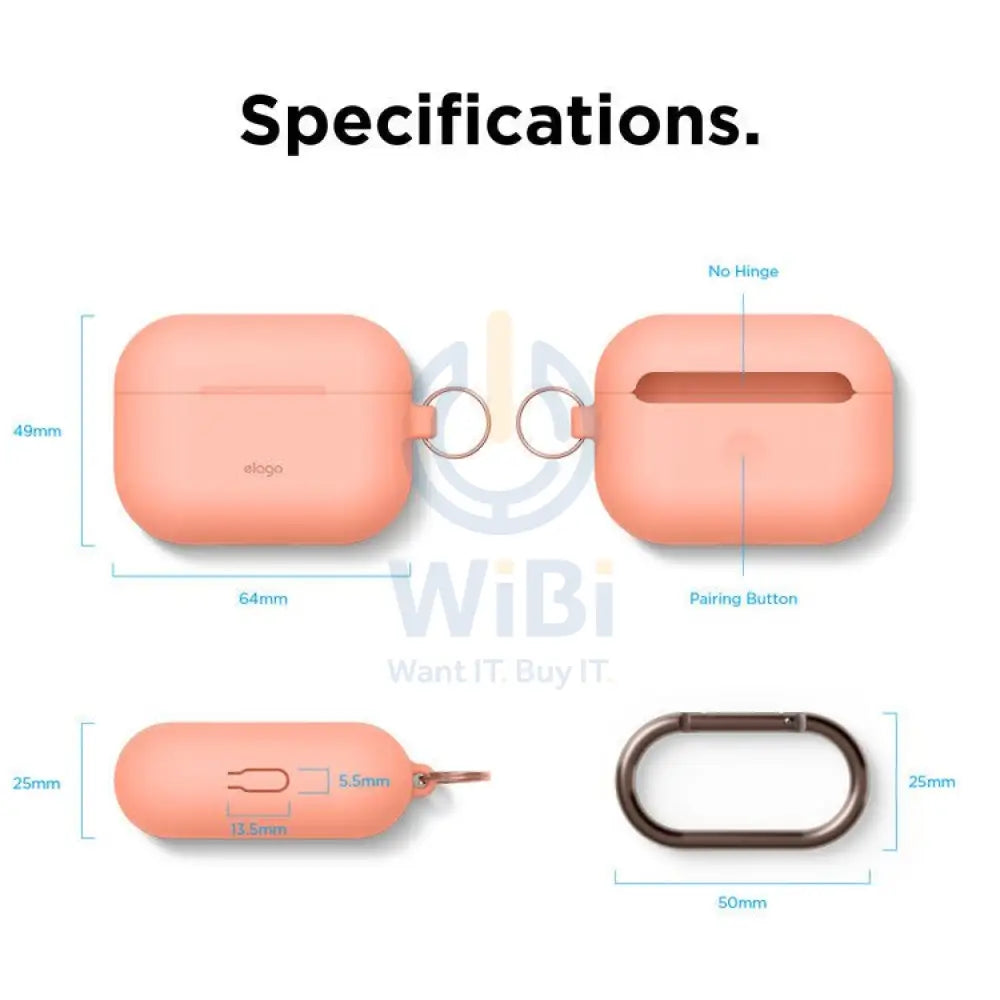 Elago AirPods Pro Original Hang Case - Peach Accessories > Mobiles & Tablets > Mobiles