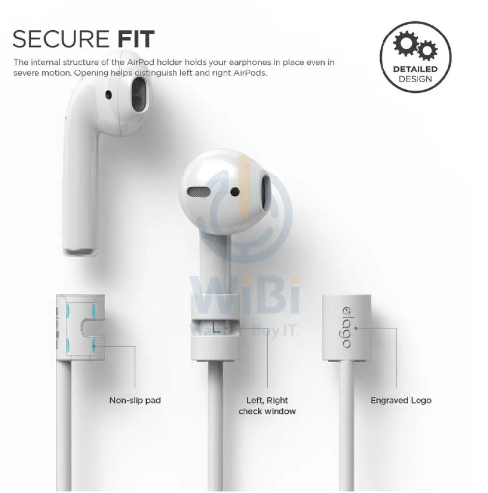 Elago AirPods Pro Strap - Apple Airpods 1 & 2 / White Accessories > Mobiles & Tablets