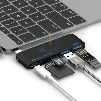 Elago Aluminum Charging Multi Hub USB-C - Black Accessories > USB Hub
