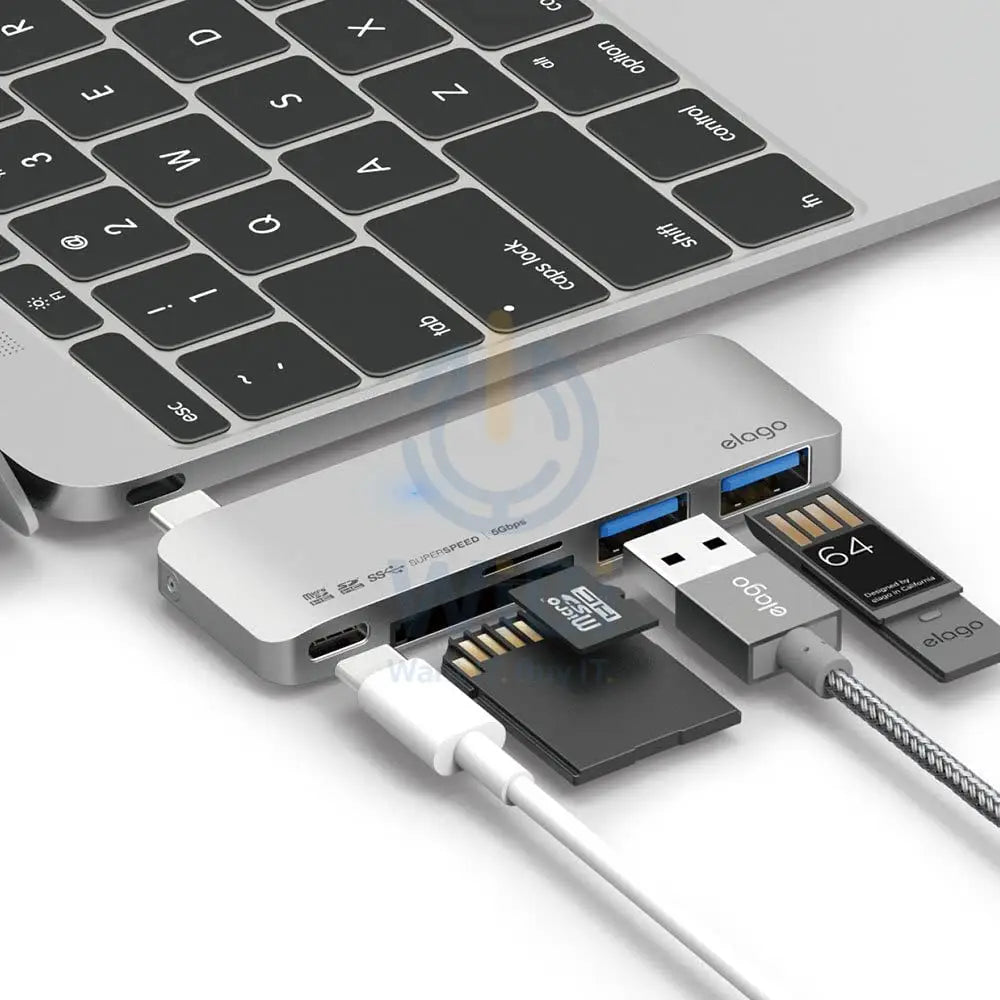 Elago Aluminum Charging Multi Hub USB-C - Silver – WIBI (Want IT. Buy IT.)