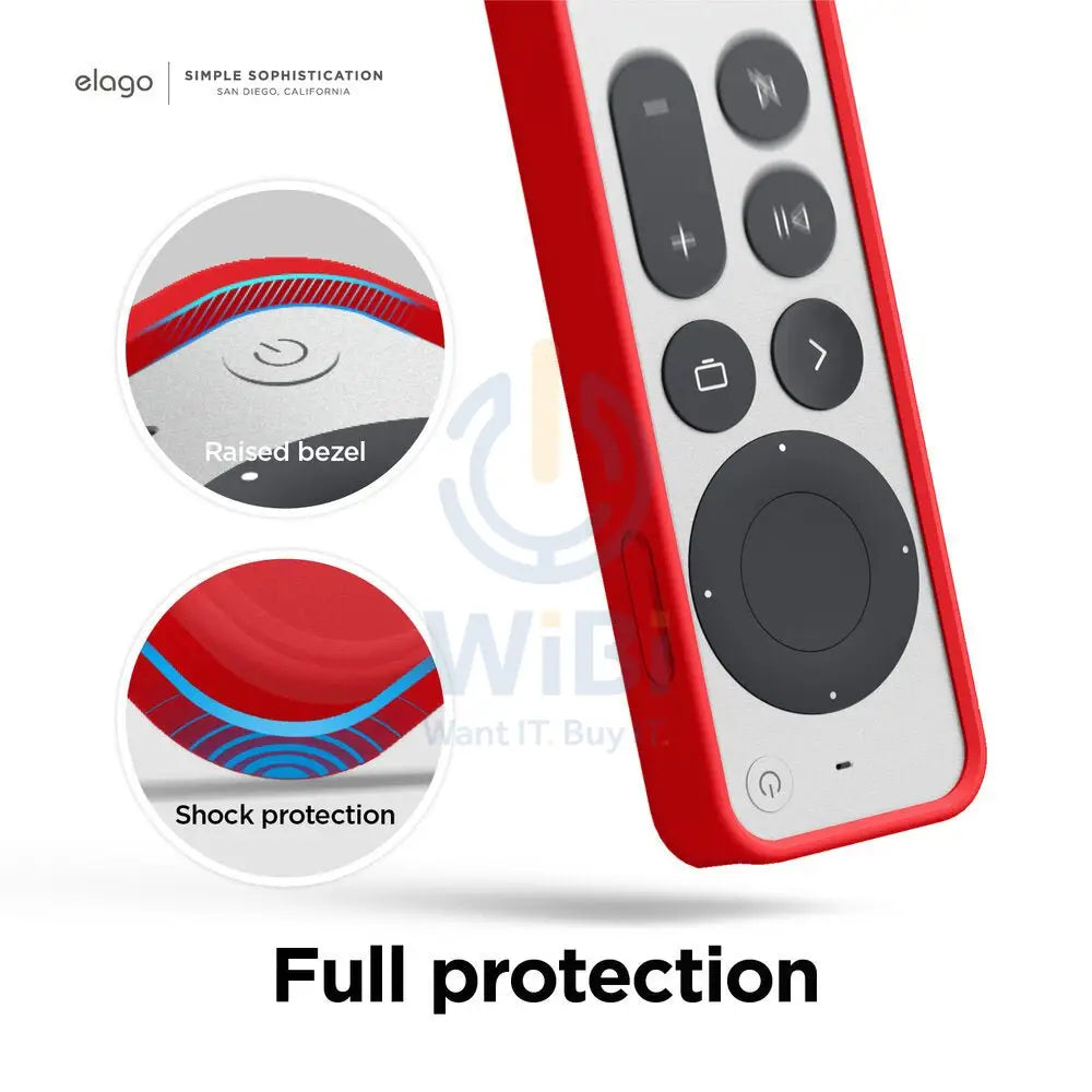 Elago Apple TV Siri Remote R4 2021 Case - Red Accessories > Mobiles & Tablets > Mobiles > Screen Protectors & Covers