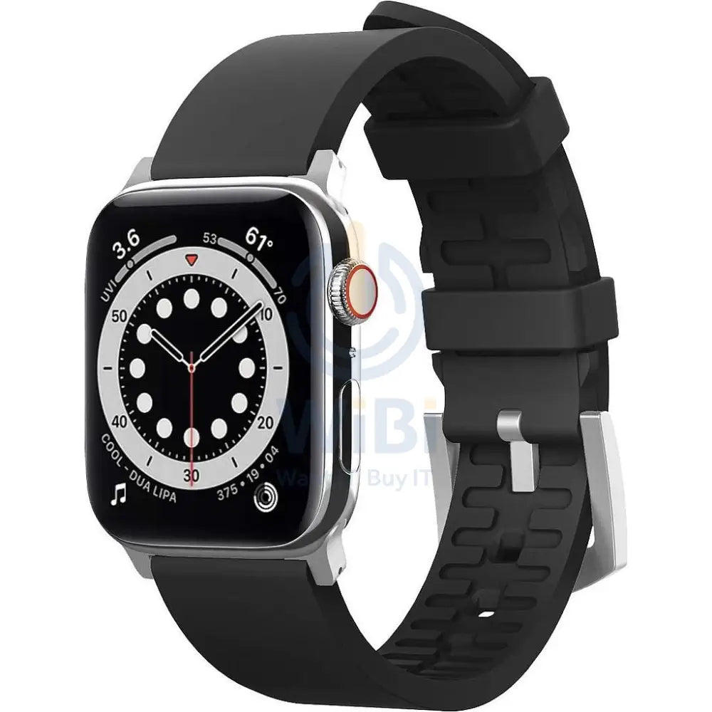 Elago Apple Watch 41/40mm Premium Fluoro Rubber Strap - Black Accessories > Smart Watches