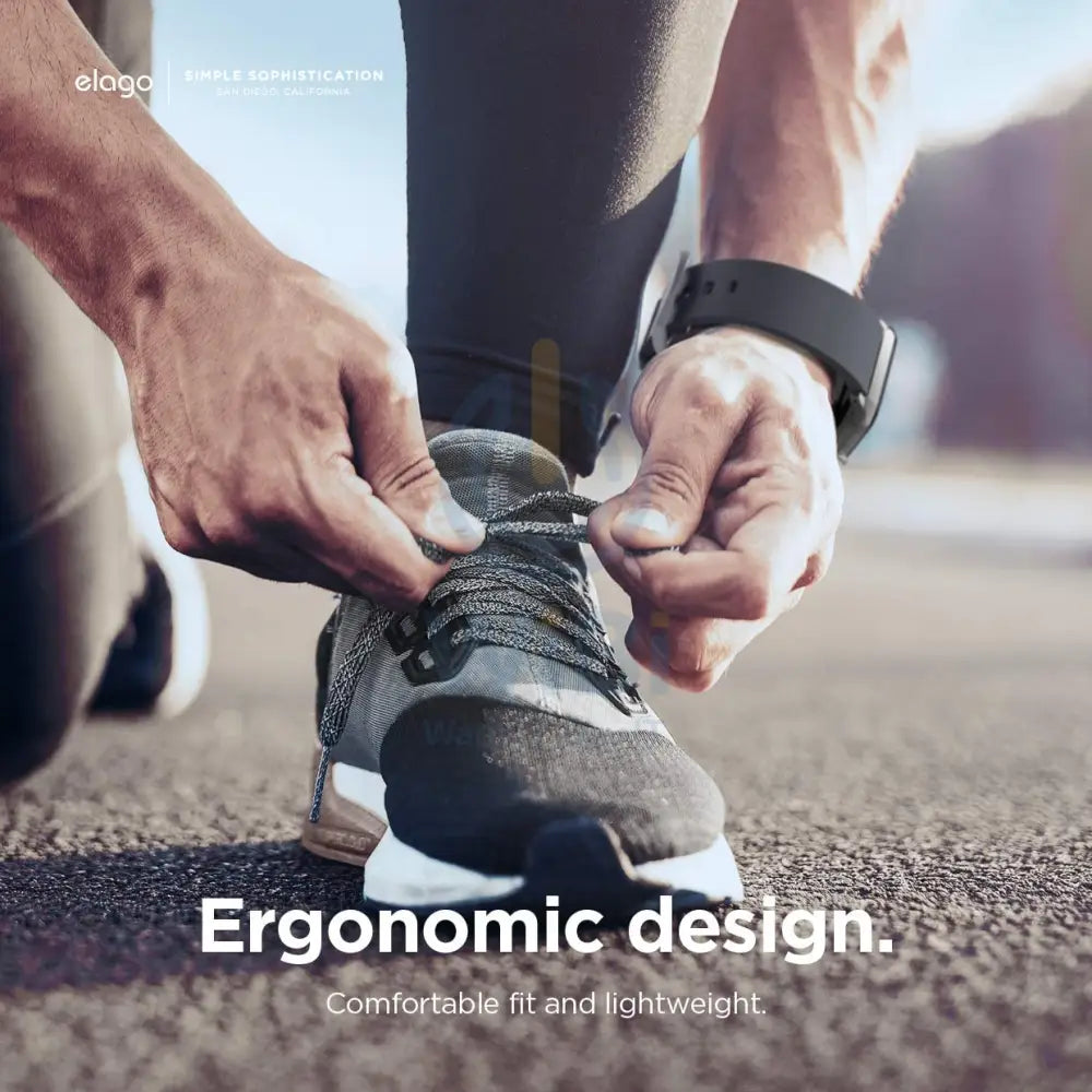 Elago Apple Watch 45/44/42mm/Ultra Premium Fluoro Rubber Strap - Black Accessories > Smart Watches