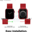 Elago Apple Watch 45/44/42mm/Ultra Premium Fluoro Rubber Strap - Red Accessories > Smart Watches