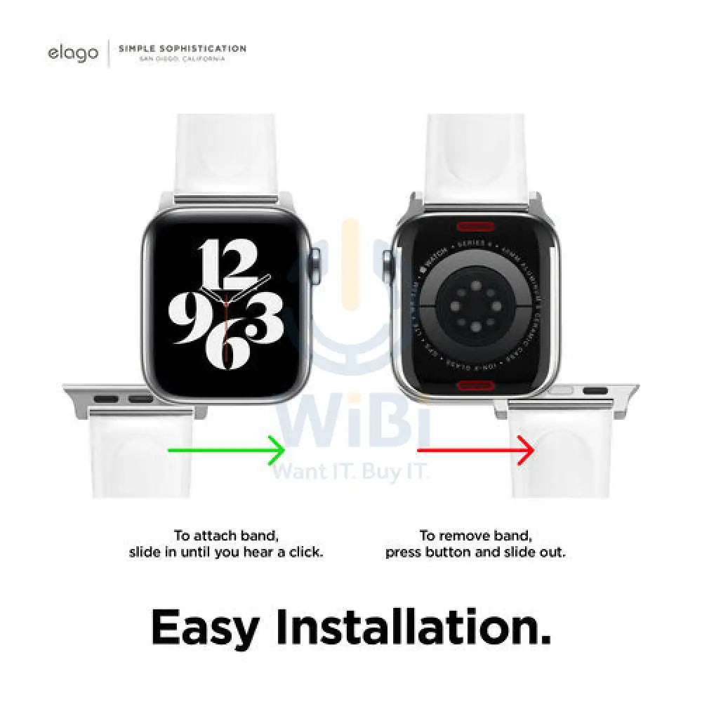 Elago Apple Watch 45mm/44mm/Ultra TPU Band - Clear - Clear Accessories > Smart Watches