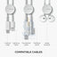 Elago Cable Management Buttons (7 pieces) - White Accessories > Other Accessories