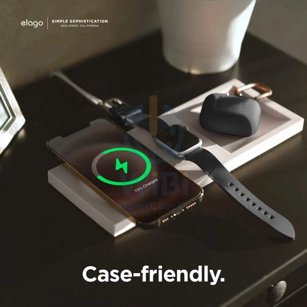 Elago Charging Tray Duo for Magsafe and Apple Watch - Stone Accessories > Power Adapters