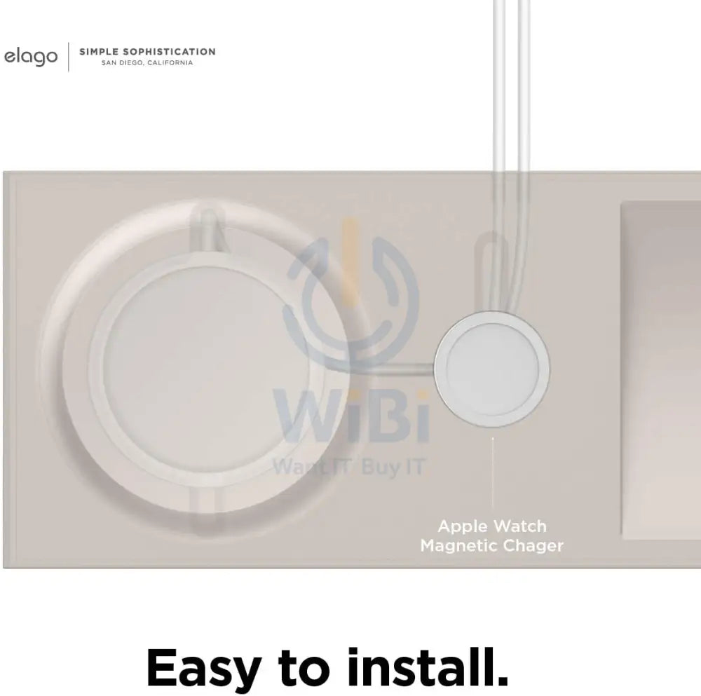 Elago Charging Tray Duo for Magsafe and Apple Watch - Stone Accessories > Power Adapters