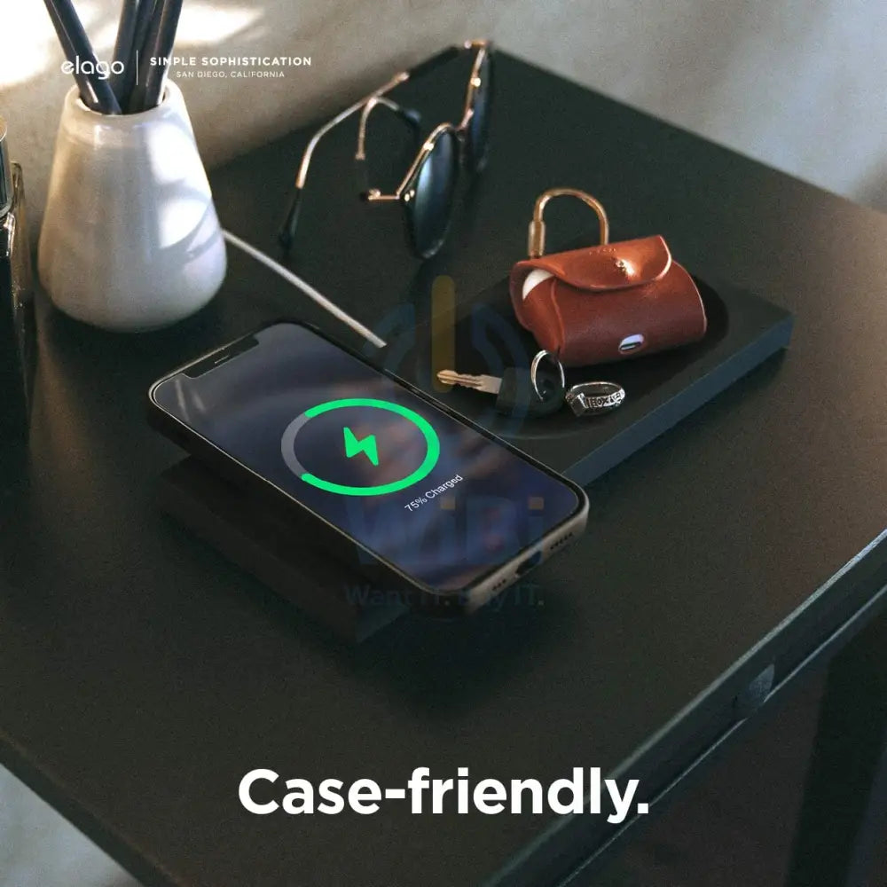 Elago Charging Tray for MagSafe - Black Accessories > Mobiles & Tablets > Mobiles > Mobile Holder / Stands