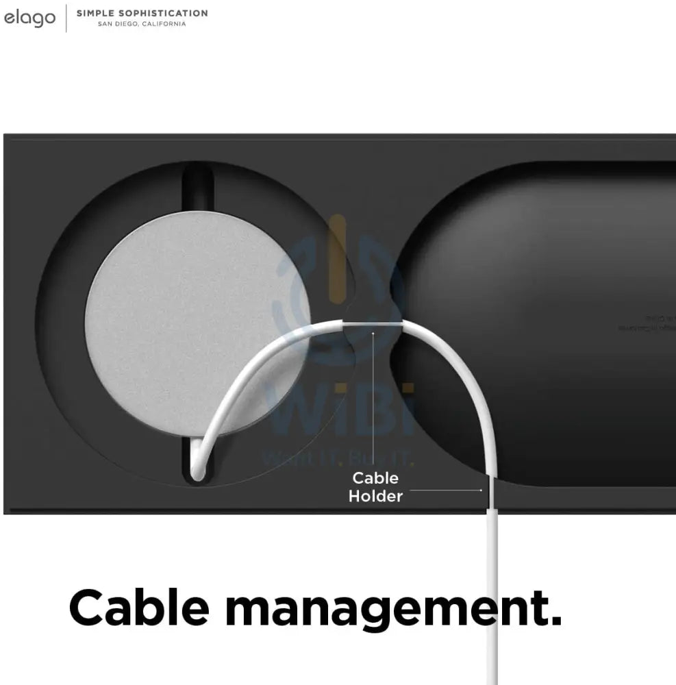 Elago Charging Tray for MagSafe - Black Accessories > Mobiles & Tablets > Mobiles > Mobile Holder / Stands