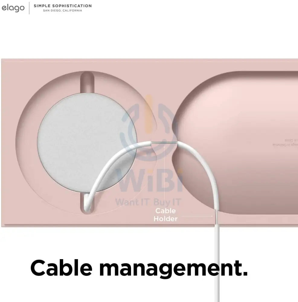 Elago Charging Tray for MagSafe - Sand Pink Accessories > Mobiles & Tablets > Mobiles > Mobile Holder / Stands