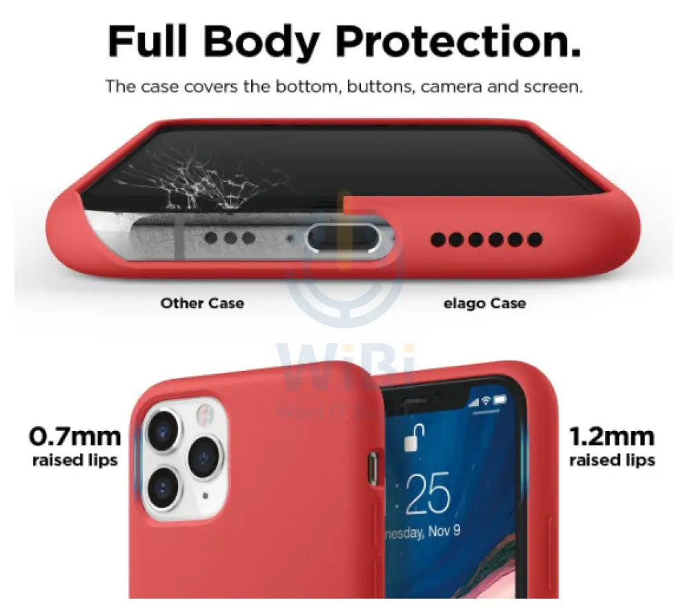 إلاجو ايفون  برو .8 بوصة  حافظة  بوصة  حافظة  أحمر اكسسوارات  هواتف  تابلت  هواتف  شاشة وأغطية