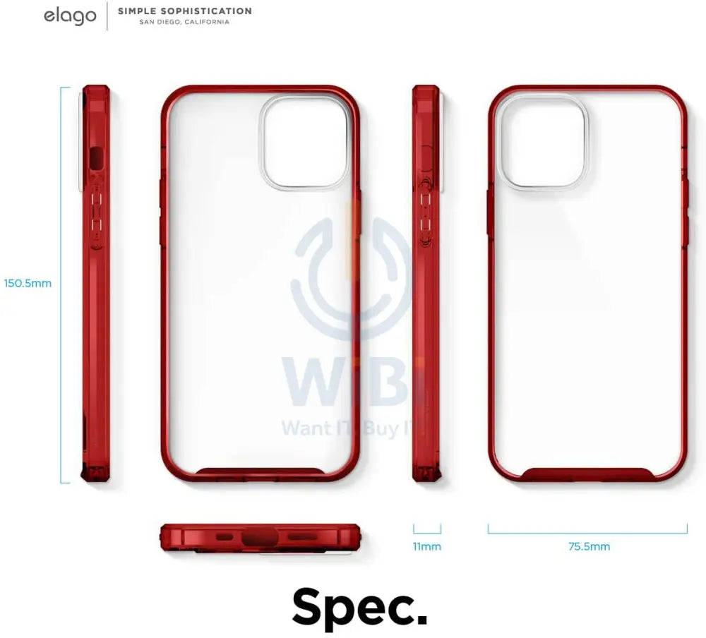 إلاجو ايفون / ايفون  برو هايبرد حافظة  أحمر اكسسوارات  هواتف  تابلت  هواتف  شاشة & Covers