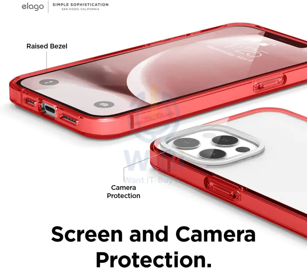 إلاجو ايفون  برو ماكس هايبرد حافظة  أحمر اكسسوارات  هواتف  تابلت  هواتف  شاشة & Covers