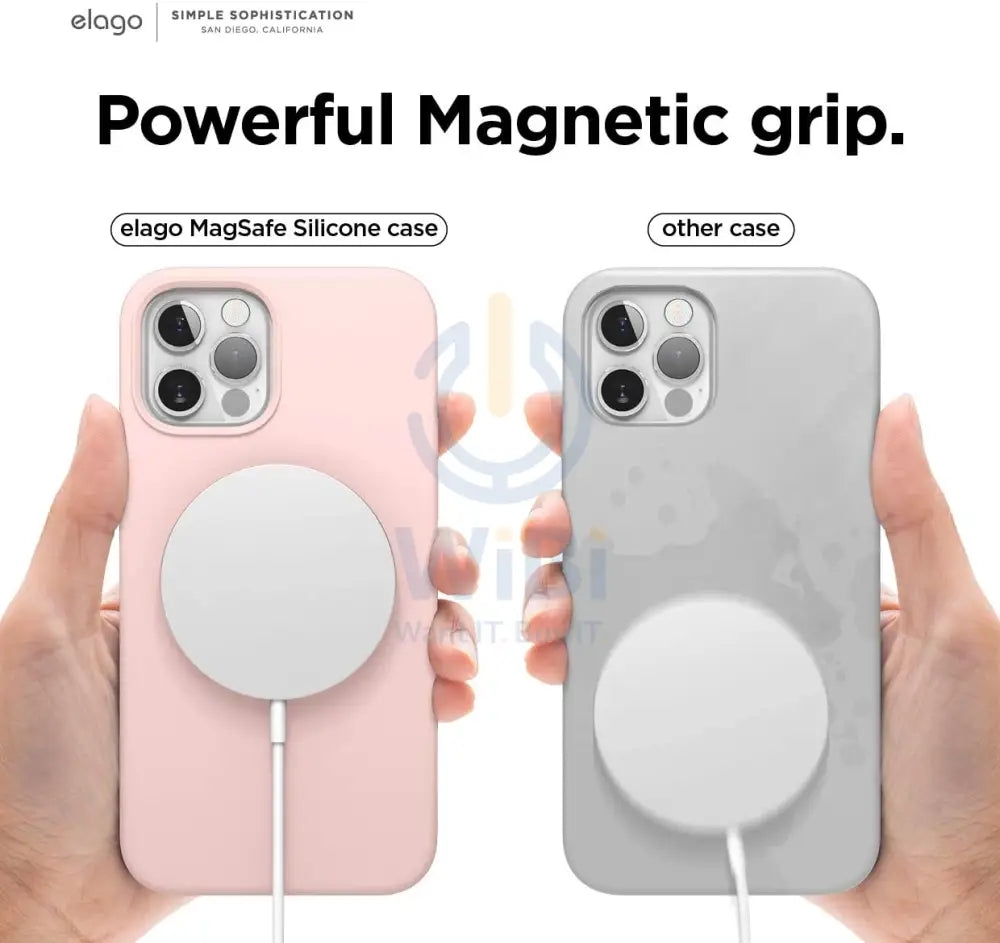 إلاجو ايفون  برو ماكس ماج سيف لين  حافظة لين  حافظة  اللون الوردي  جميلاكسسوارات  هواتف  تابلت  هواتف