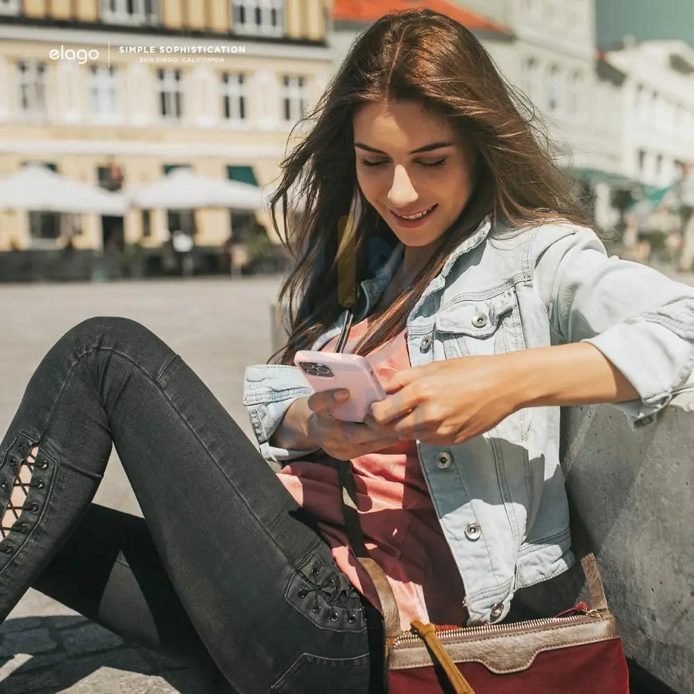 إلاجو ايفون  برو ماكس ماج سيف لين  حافظة لين  حافظة  اللون الوردي  جميلاكسسوارات  هواتف  تابلت  هواتف