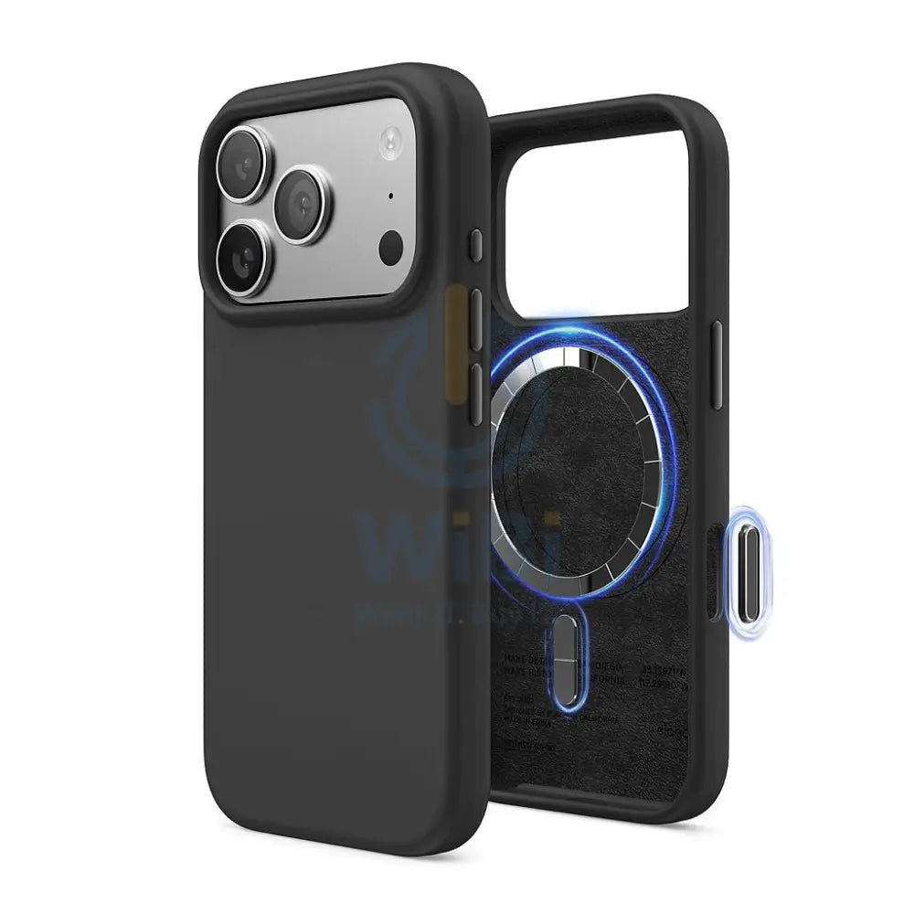 Elago iPhone 17 Pro Magnetic Silicone Case (Camera Control Key Included) - Black Accessories > Mobiles & Tablets >