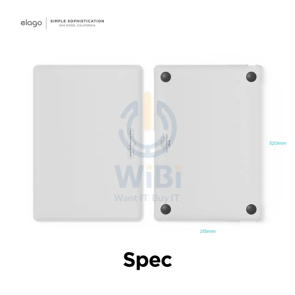 إلاجو ماك بوك اير 13'/ إم1 13'/ إم1(2019-) كور حافظة  داخلية - شفاف أبيض اكسسوارات >لابتوب اكسسوارات أخرى