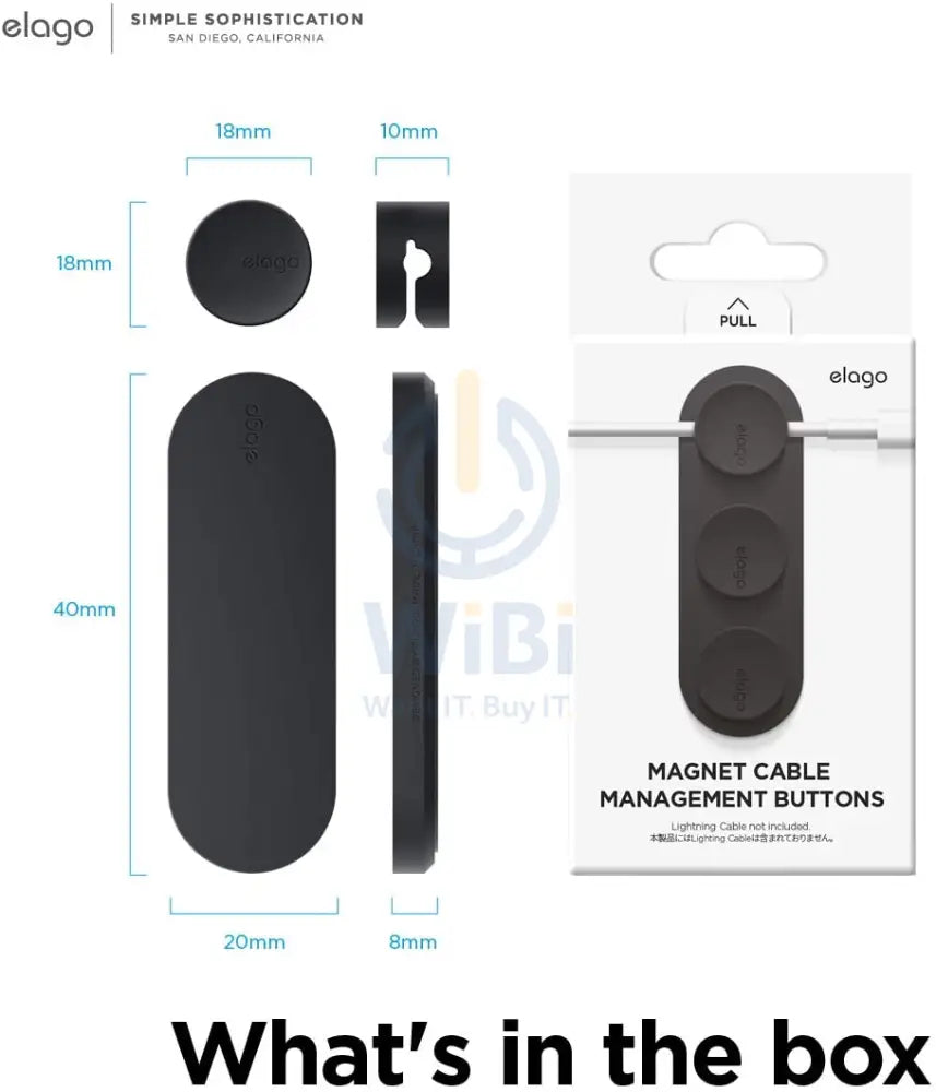 Elago Magnetic Cable Management Buttons - Black Accessories > Other Accessories