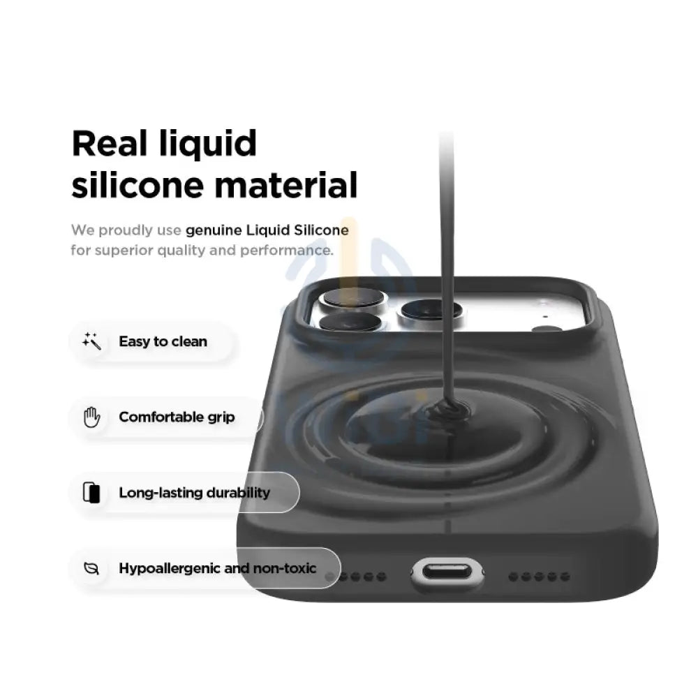 Elago Magnetic Silicone Case (Camera Control Key Included) For Apple iPhone 17 Pro - Black Accessories > Mobiles &