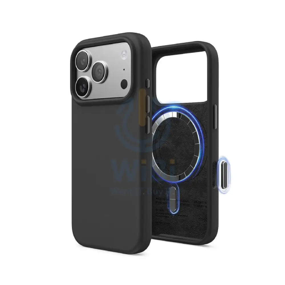 Elago Magnetic Silicone Case (Camera Control Key Included) For Apple iPhone 17 Pro - Black Accessories > Mobiles &