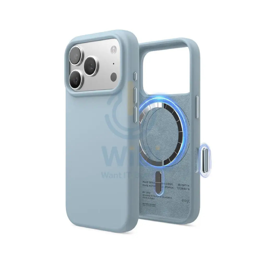 Elago Magnetic Silicone Case (Camera Control Key Included) For Apple iPhone 17 Pro - Sky Blue Accessories > Mobiles &
