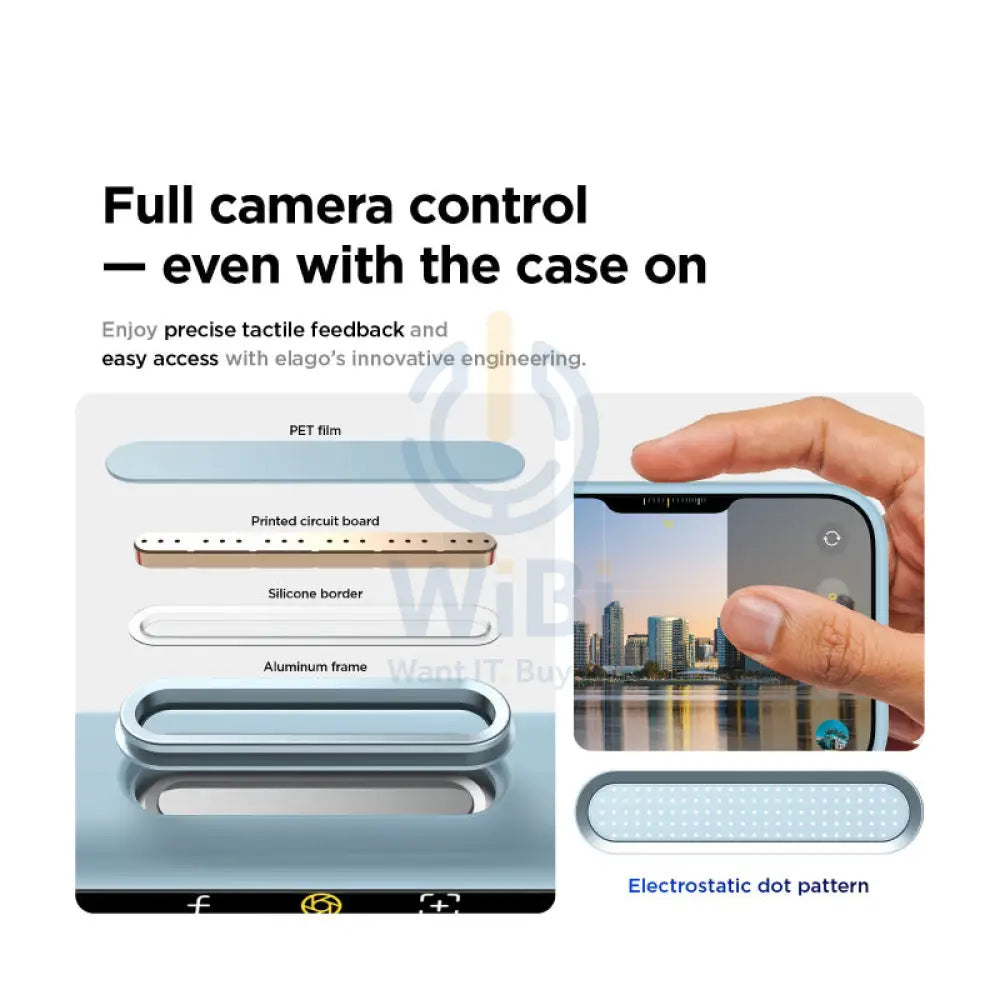 Elago Magnetic Silicone Case (Camera Control Key Included) For Apple iPhone 17 Pro - Sky Blue Accessories > Mobiles &