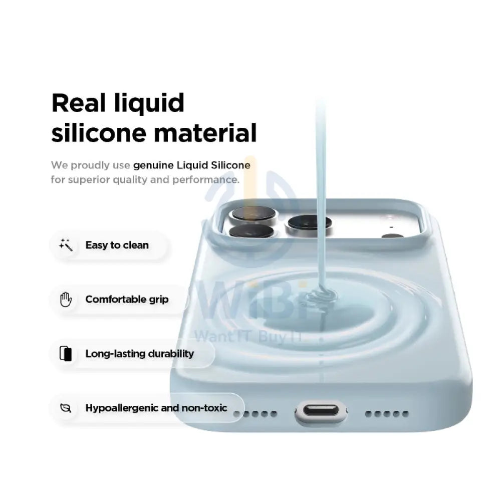 Elago Magnetic Silicone Case (Camera Control Key Included) For Apple iPhone 17 Pro - Sky Blue Accessories > Mobiles &