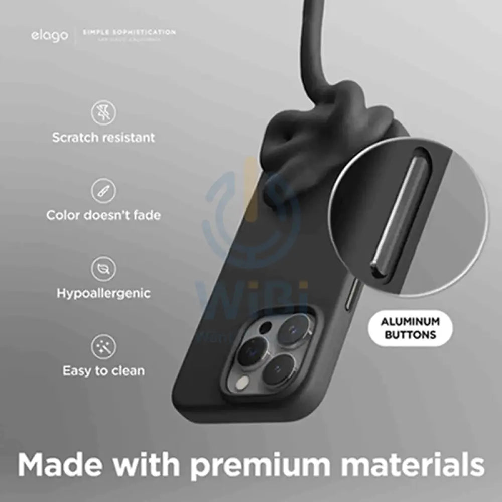 Elago MagSafe Magnetic Silicone Case - Apple iPhone 15 Pro Max / Black Accessories > Mobiles & Tablets > Mobiles >