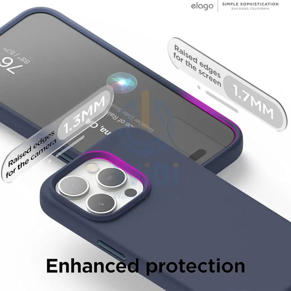 Elago MagSafe Magnetic Silicone Case - Apple iPhone 15 Pro Max / Jean Indigo Accessories > Mobiles & Tablets > Mobiles