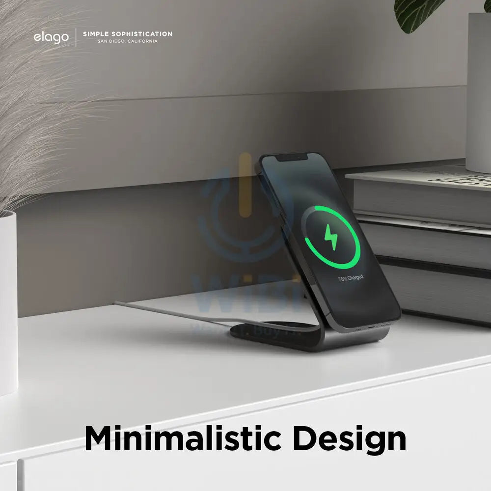 Elago MS3 Aluminum Charging Stand for MagSafe - Black Accessories > Mobiles & Tablets > Mobiles > Mobile Holder / Stands