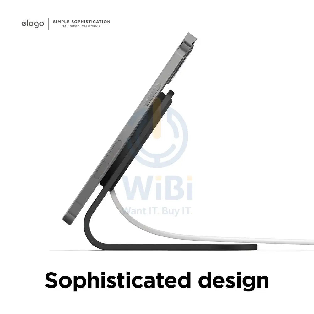 Elago MS3 Aluminum Charging Stand for MagSafe - Black Accessories > Mobiles & Tablets > Mobiles > Mobile Holder / Stands