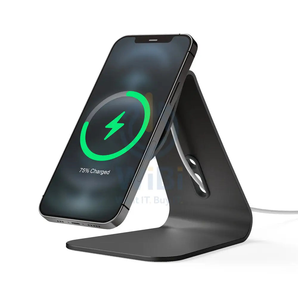 Elago MS4 Aluminum Charging Stand for MagSafe - Black Accessories > Mobiles & Tablets > Mobiles > Mobile Holder / Stands