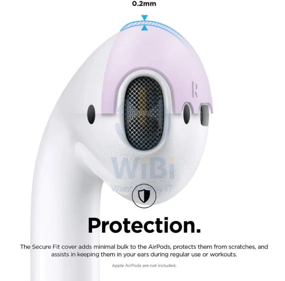 أغطية إلاجو Fit - ابل ايربودز & 2 / اللون الورديلافندر  عبوة من 2 اكسسوارات  هواتف  تابلت