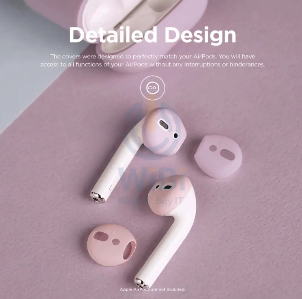 أغطية إلاجو Fit - ابل ايربودز & 2 / اللون الورديلافندر  عبوة من 2 اكسسوارات  هواتف  تابلت