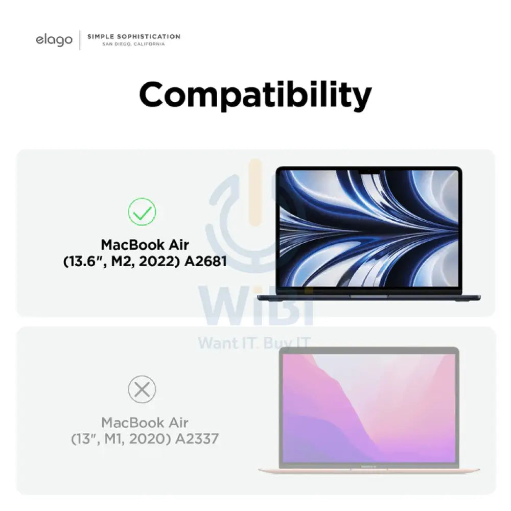 Elago Ultra Slim Hard Case for MacBook Air 13.6 inch M2 - Clear Accessories > Mobiles & Tablets