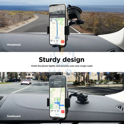 Elago Wireless Car Fast Charger with Auto-Clamping Car Mount (Included: Car Automatic Charger Dashboard Mount Air Vent