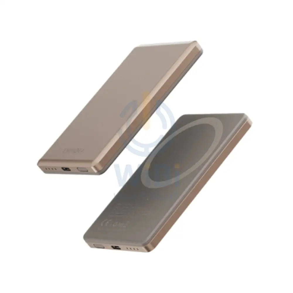 Energea AluPac Mini Aluminum MagSafe Power Bank 5000mAh / USB C / Gold Accessories > Power Bank