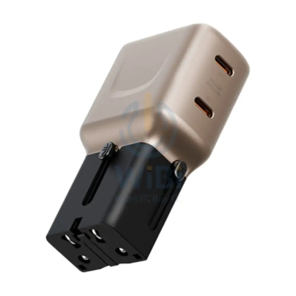 Energea TravelGo 2 Port PD Travel Adapter USB C / 45W / Gold/Black Accessories > Power Adapters