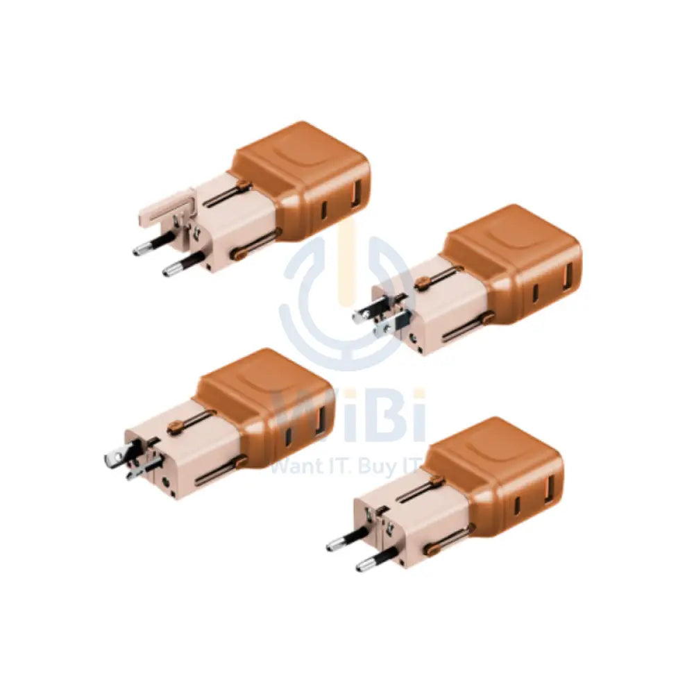 Energea TravelGo Travel Adapter - 35W / USB-C / USB-A / Orange Accessories > Power Adapters