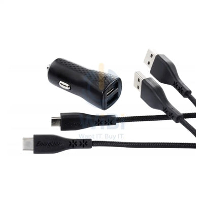 Energizer Car Charger - Micro-USB / USB-C / Black
