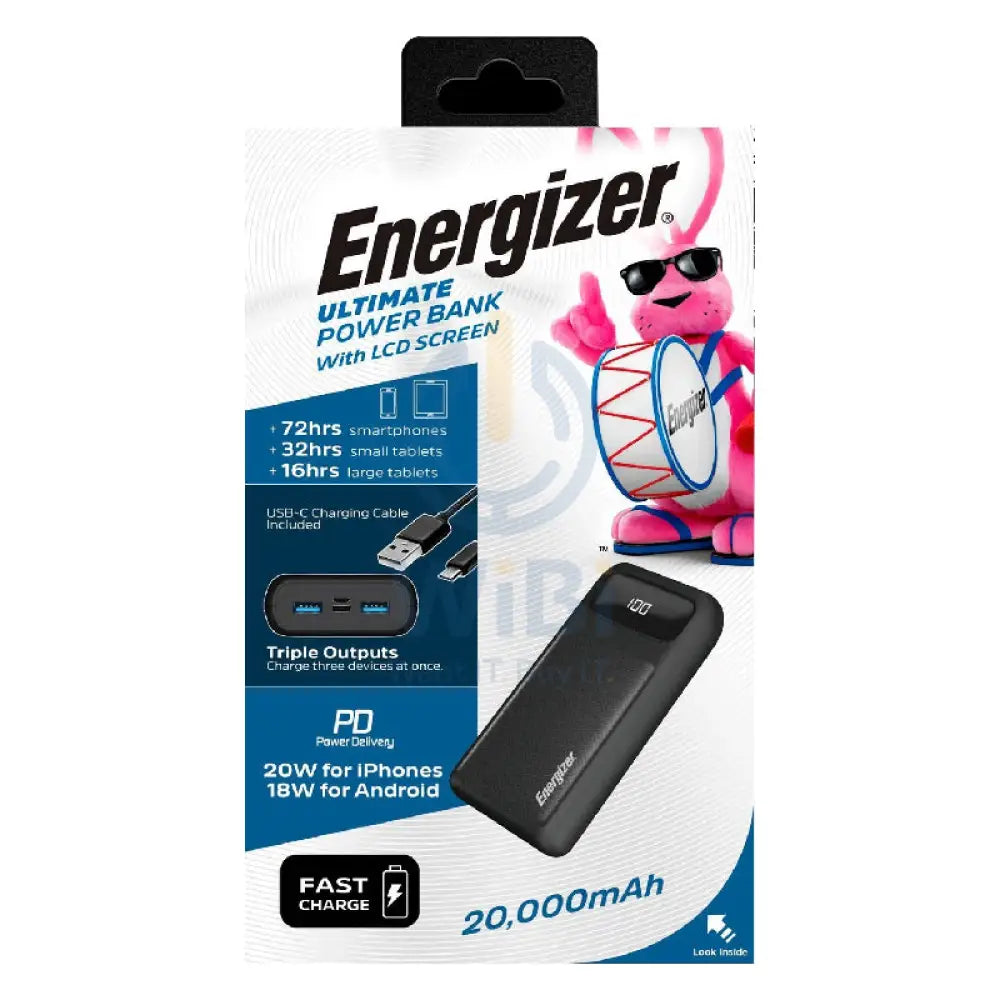 Energizer Power Bank - 20000mAh / 22.5W / Black Accessories > Power Bank